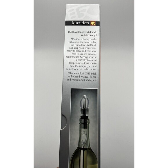 Kuraidori Stainless Steel Wine Chill Stick for Red and White Wine New In Box - Picture 6 of 6